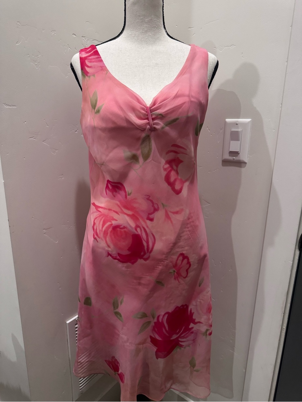 Alyn Paige Pink Floral Maxi Slip Dress